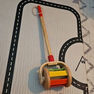 Plan Toys Vibrant Wooden Push Stick for Kids